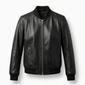 Premium Black Genuine Leather Women's Bomber Jacket | Blackstone Jackets image 0