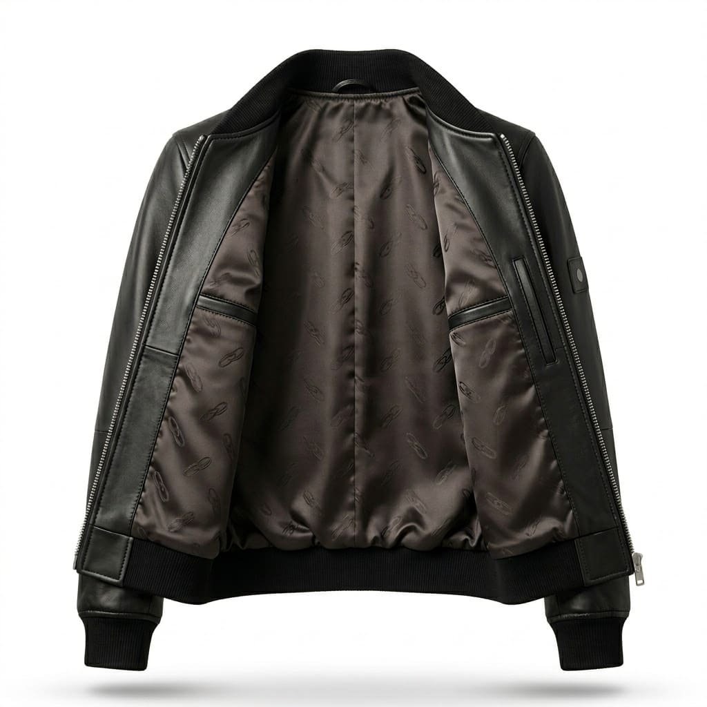 Premium Black Genuine Leather Women's Bomber Jacket | Blackstone Jackets image 1